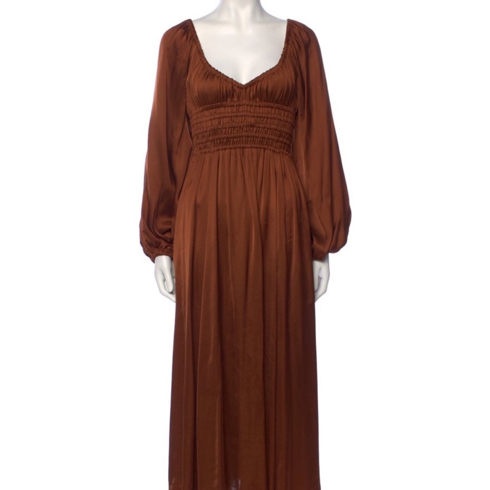 La Ligne Ruched Brown Dress